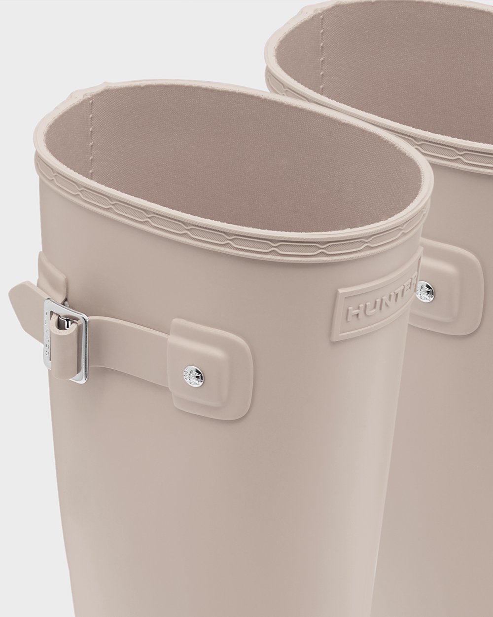 Hunter Uzun Yağmur Çizmeleri Bayan Gri - Refined Slim Fit - Türkiye GC2649385